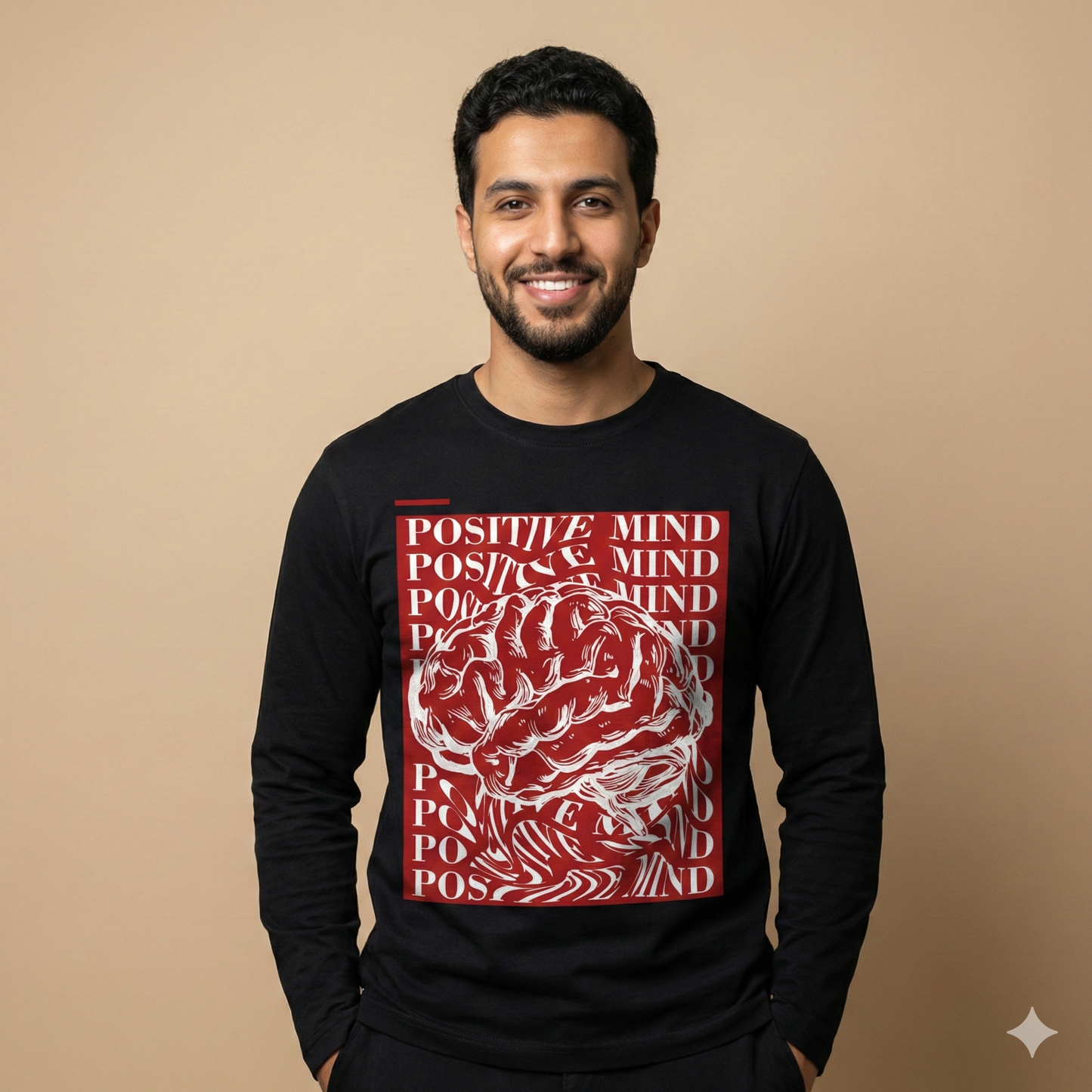 تيشيرت تصميم طبعة Positive Mind جرافيك