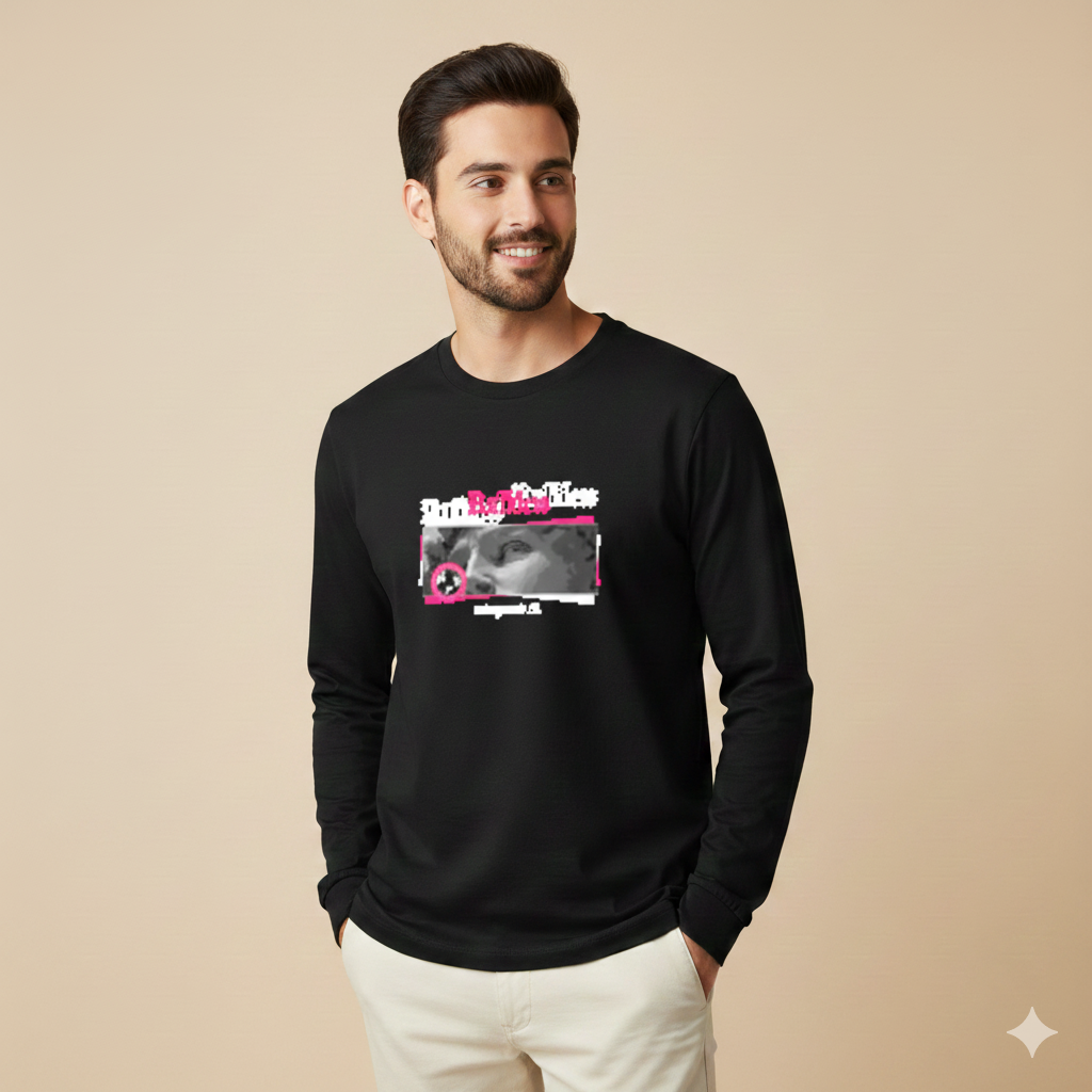 تيشيرت تصميم طبعة نيويورك بنقشة خطية