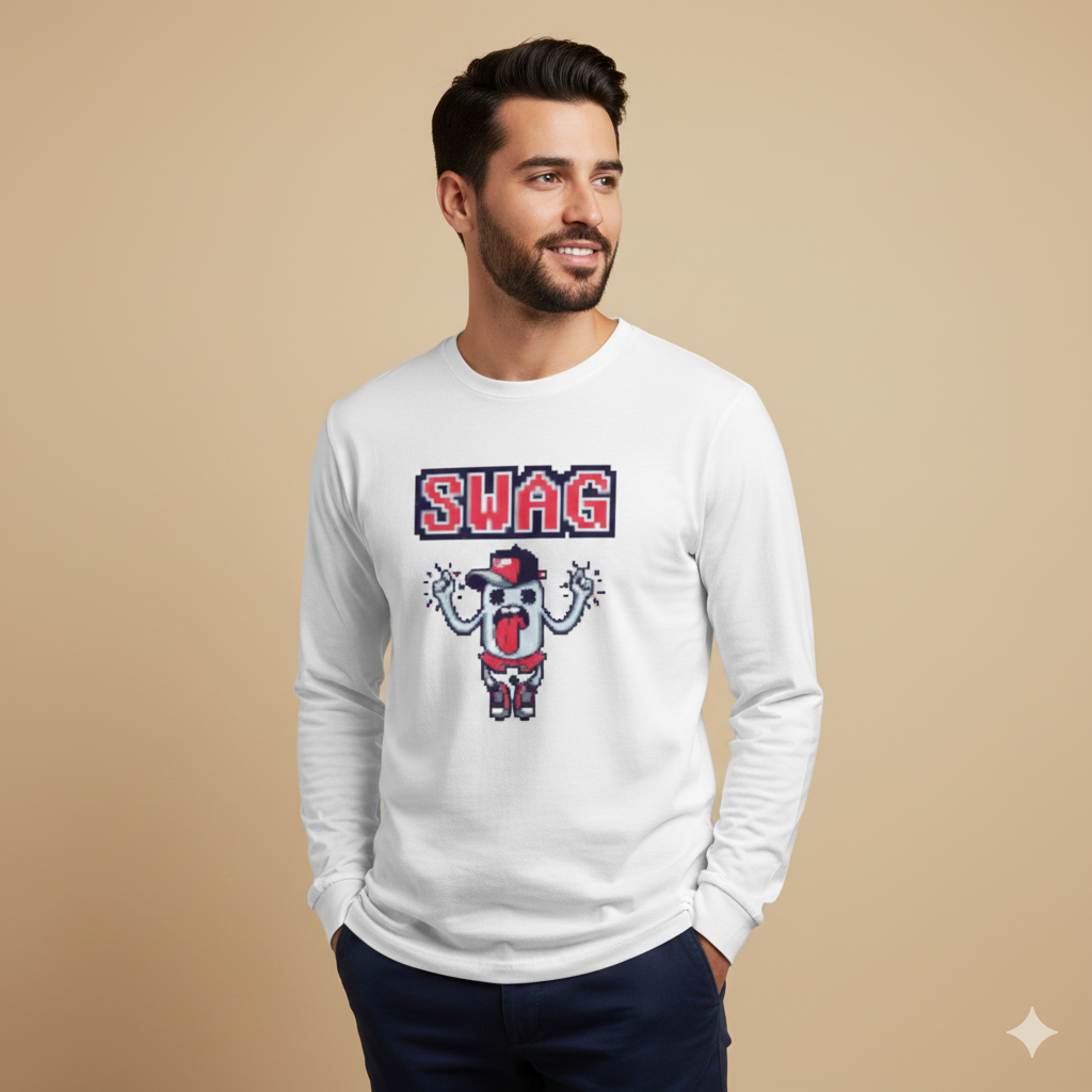 تيشيرت تصميم جرافيك بعبارة SWAG